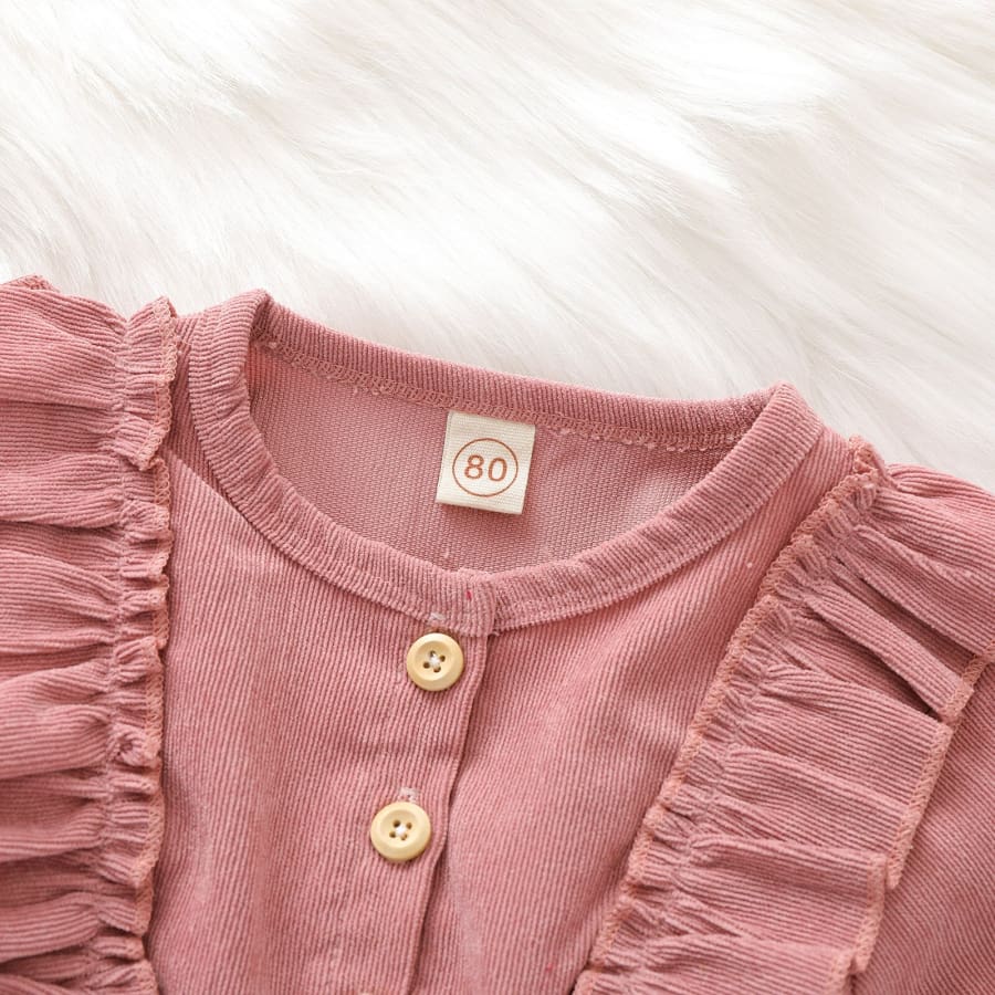 Mabel Flutter Long Sleeve Dress - Forest - 18-24 Months