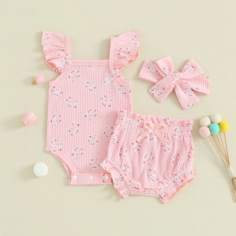 Maddie Floral Flutter Bloomer Set