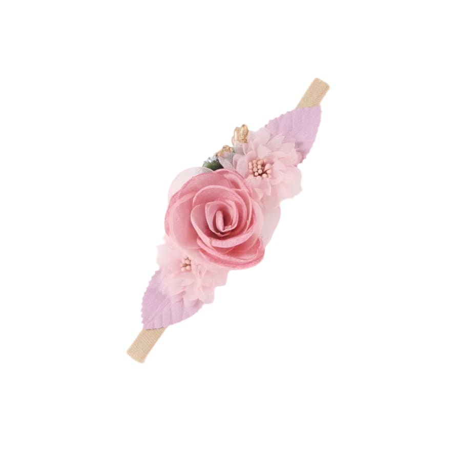 Maddie Floral Headband - Wine