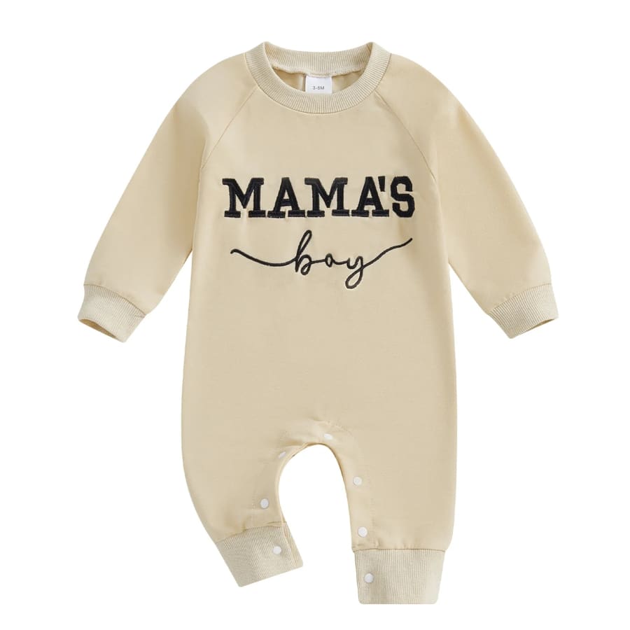 Mama’s Boy Jumpsuit - Natural - 0-3 Months