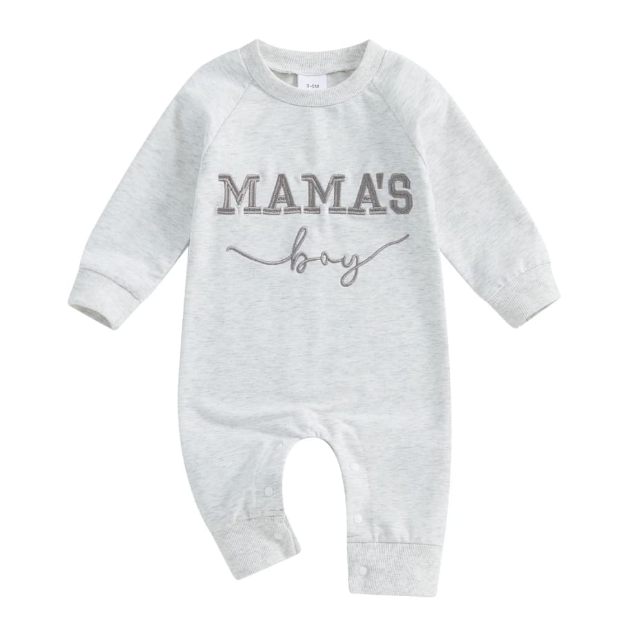 Mama’s Boy Jumpsuit - Snow - 0-3 Months