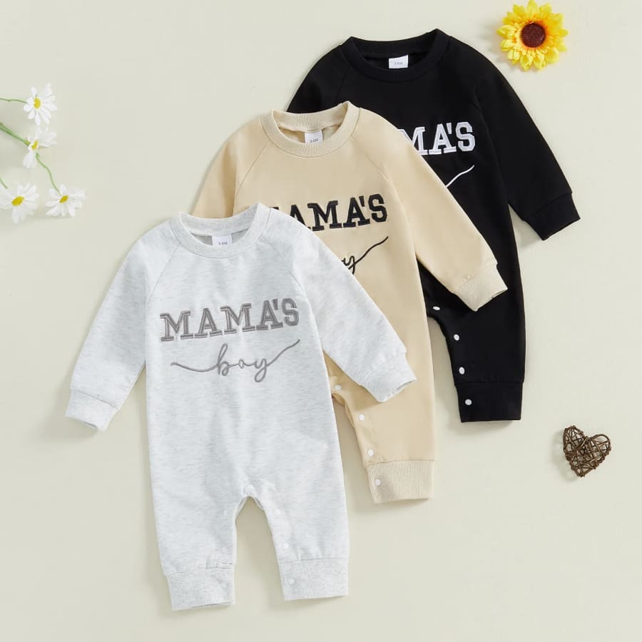 Mama’s Boy Jumpsuit - Snow - 0-3 Months