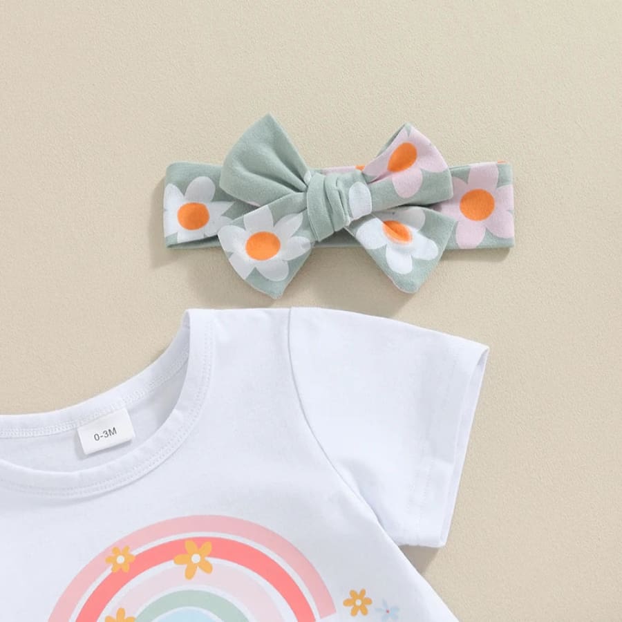 Mama’s Girl Rainbow Bloomer Set