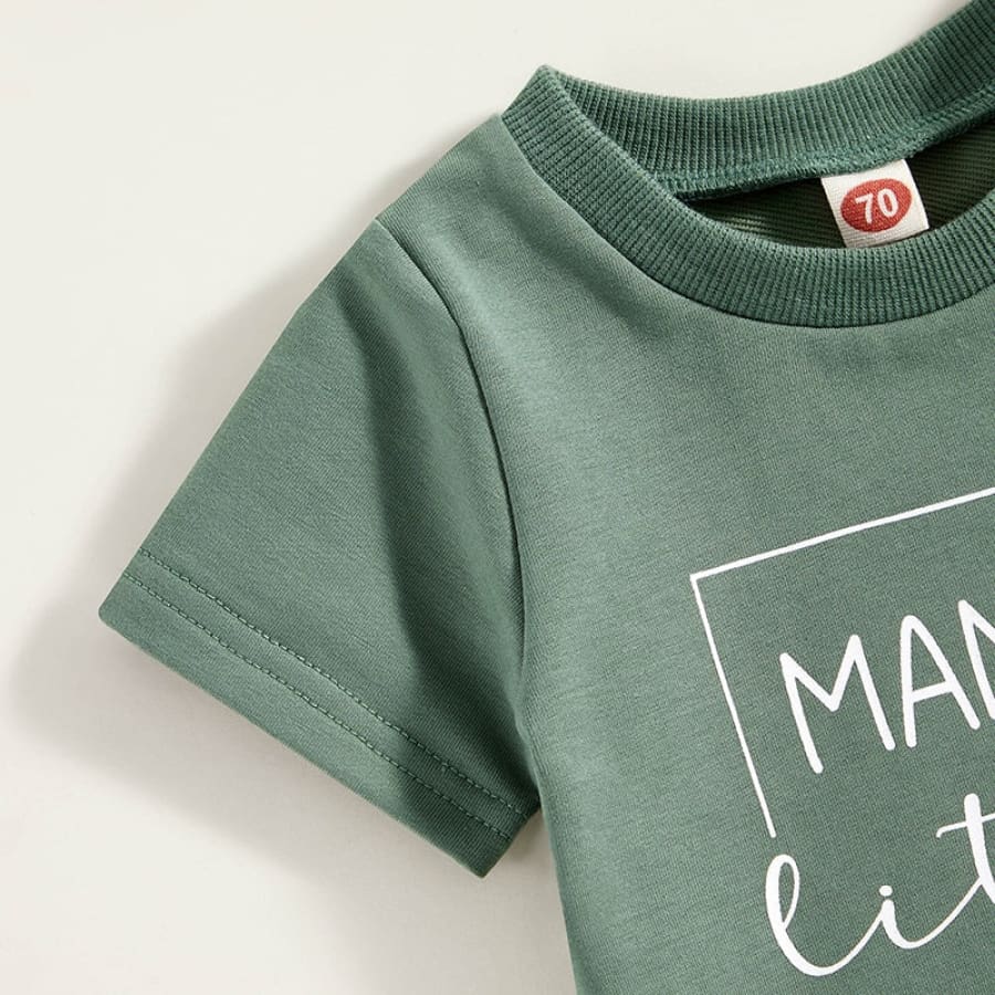 Mama’s Little Dude Short Set - Green