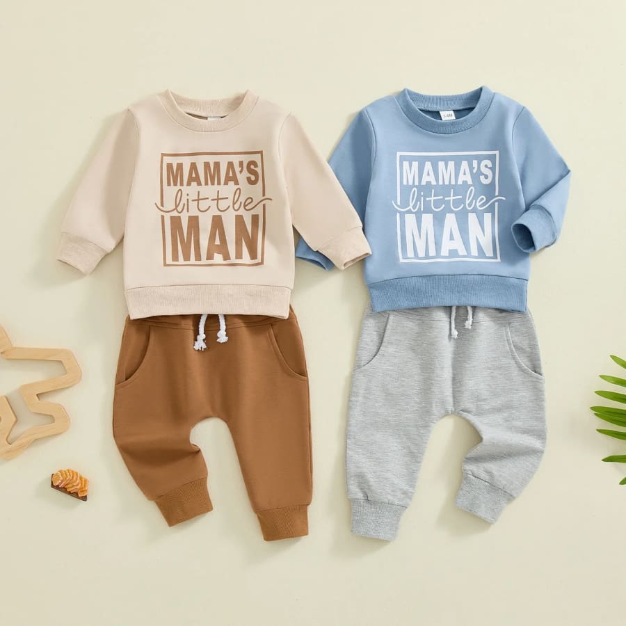 Mama’s Little Man Trackie Set - Blue