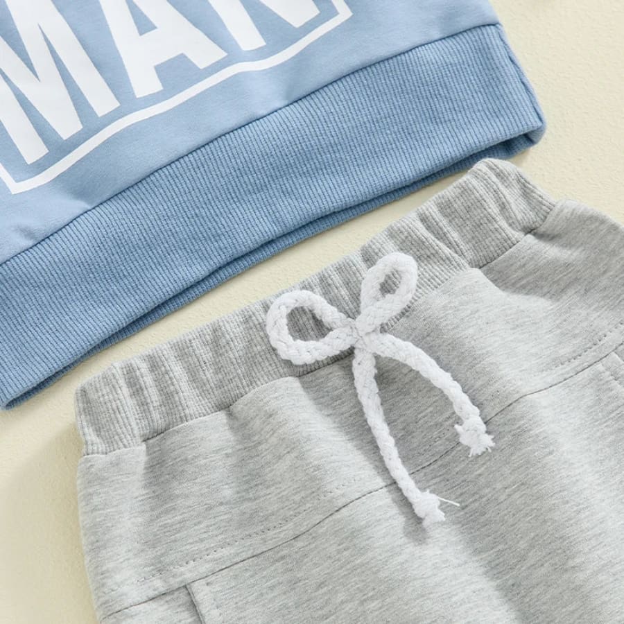 Mama’s Little Man Trackie Set - Blue