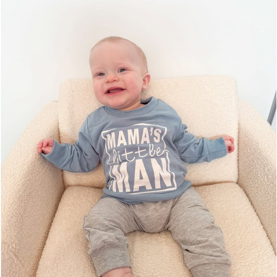 Mama’s Little Man Trackie Set - Blue