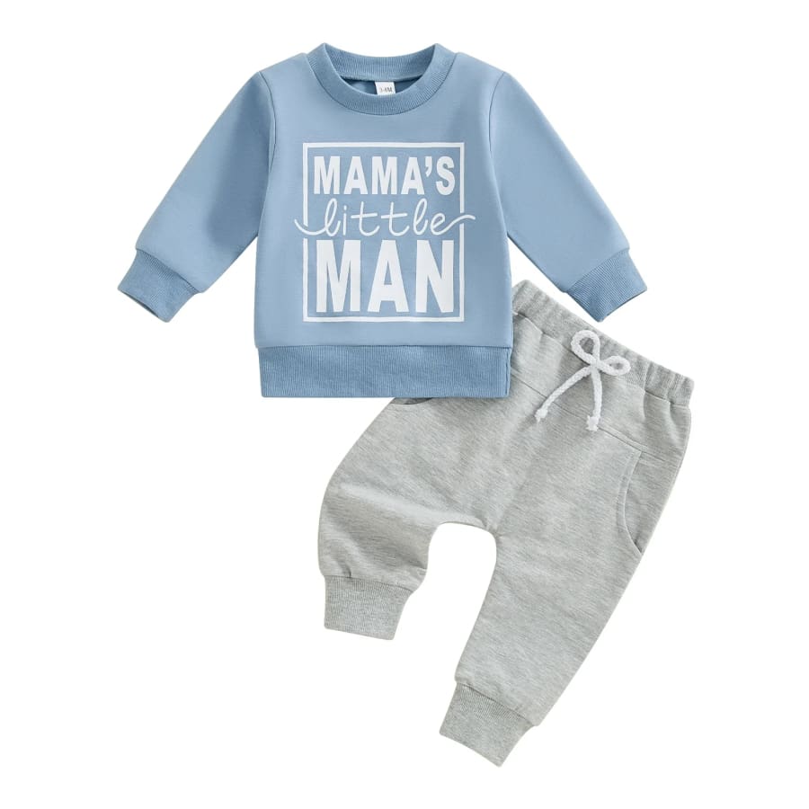 Mama’s Little Man Trackie Set - Natural