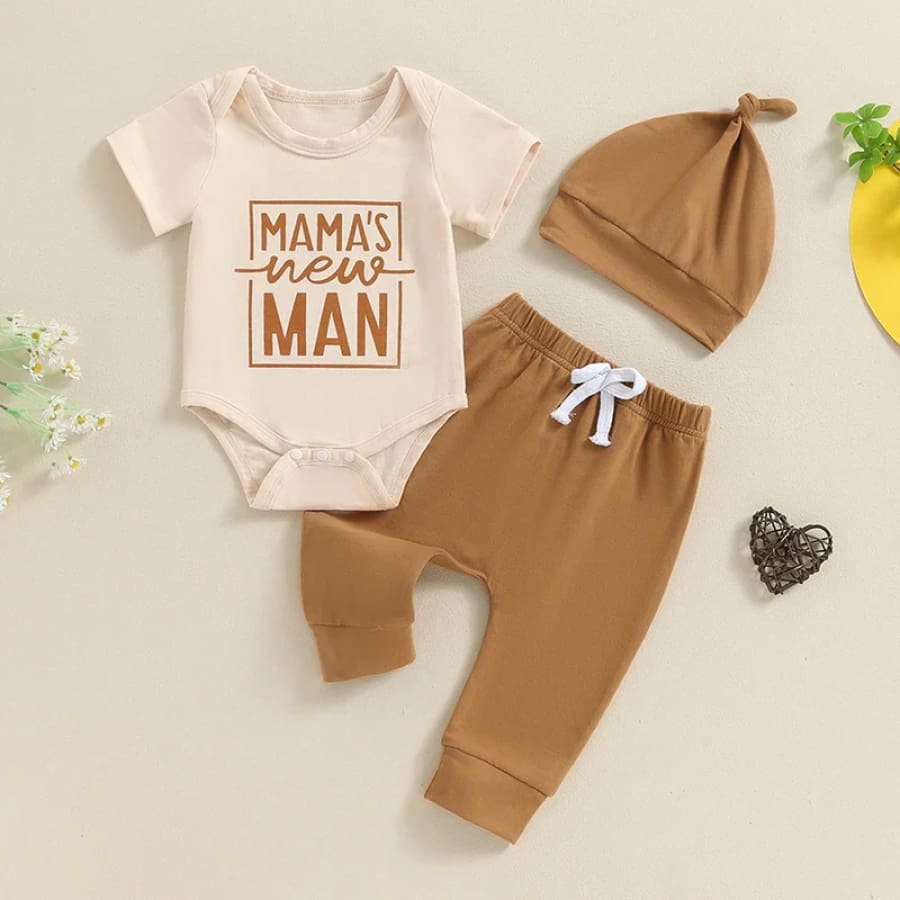 Mama’s New Man Beanie Set