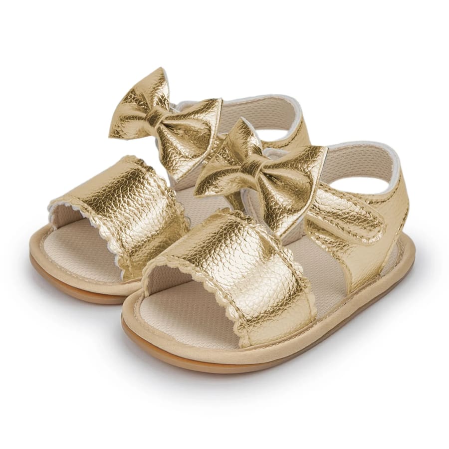 Marnie Bow Sandal - Gold - 0-6 Months