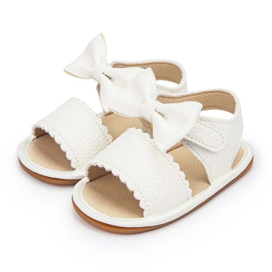 Marnie Bow Sandals - Snow - 0-6 Months
