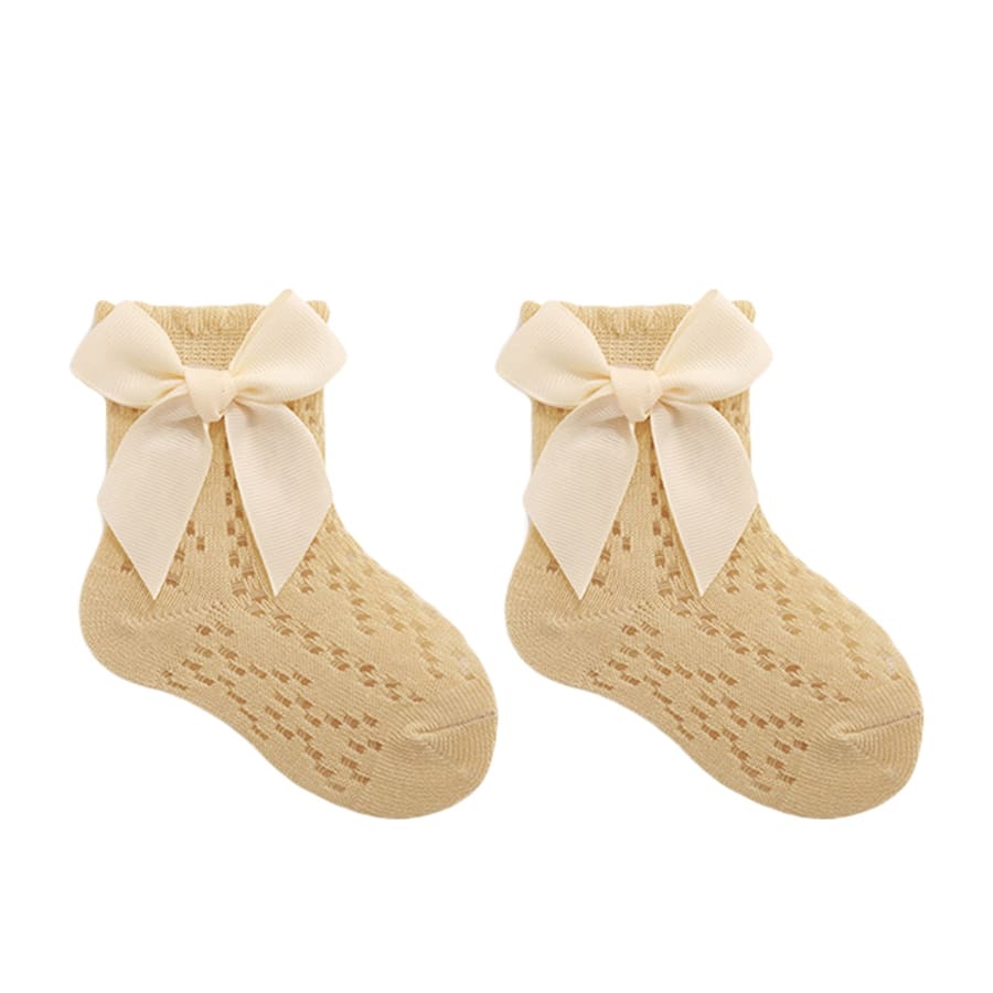 Martina Lace Look Ankle Socks - Yellow - 0-6 Months