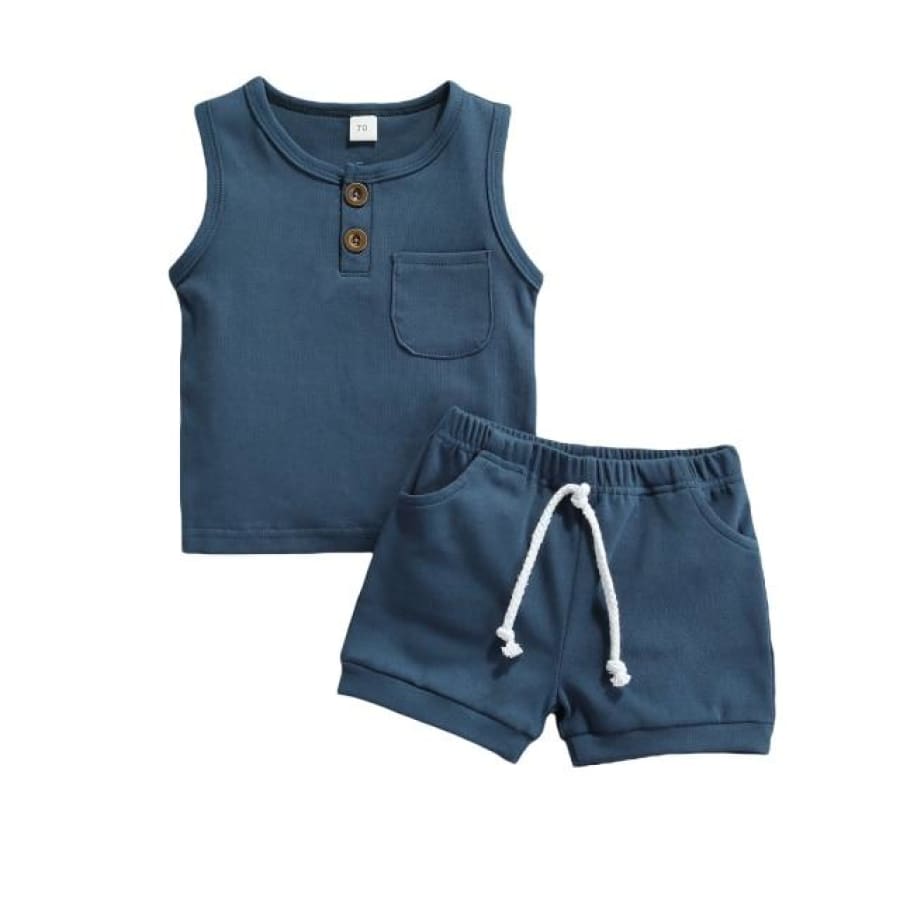 Mason Singlet + Shortie Set - Teal / 12-18 Months - Sets sets