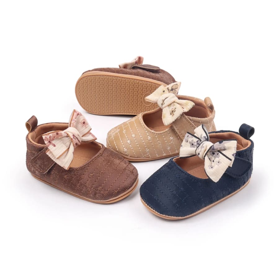 Meghan Bow Pre Walker - Navy - 0-6 Months