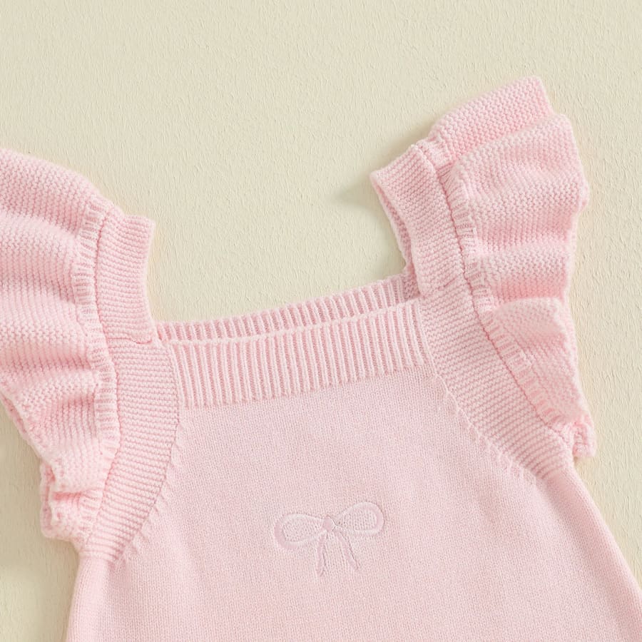 Mellie Soft Pink Knit Romper - 0-3 Months