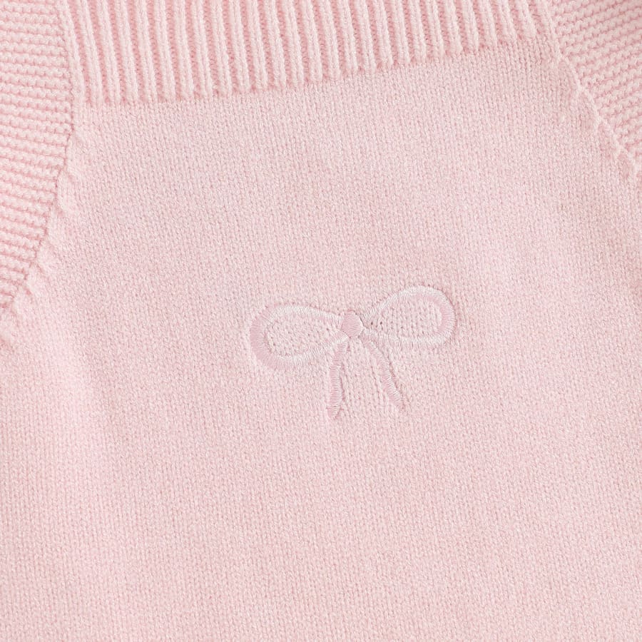Mellie Soft Pink Knit Romper