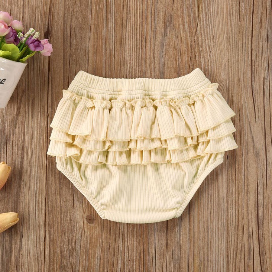 Melly Ruffle Butt Bloomers - Cream