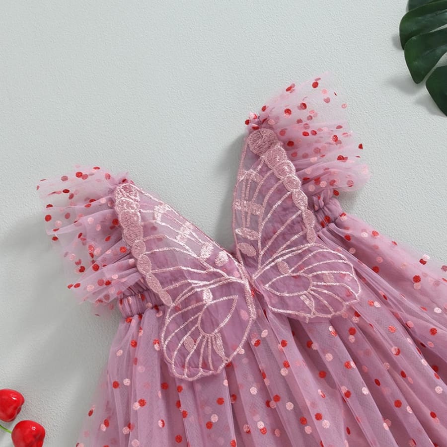 Mia Spotted Butterfly Tulle Dress