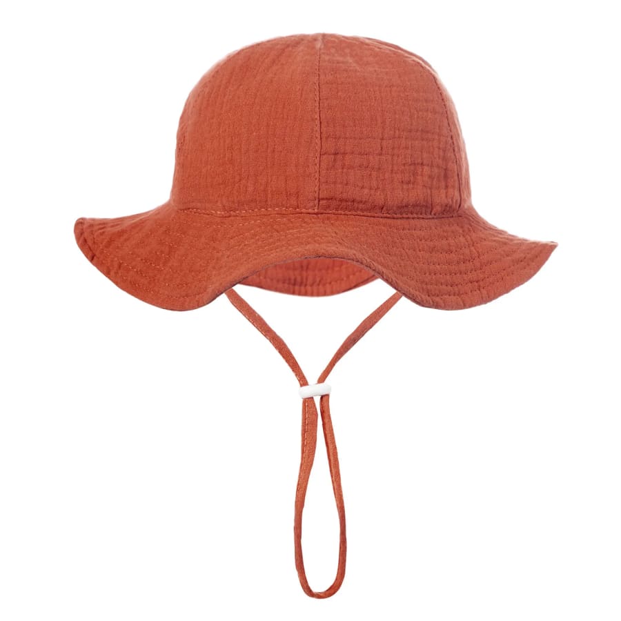 Muslin Bucket Sun Hat - Colourful Hearts