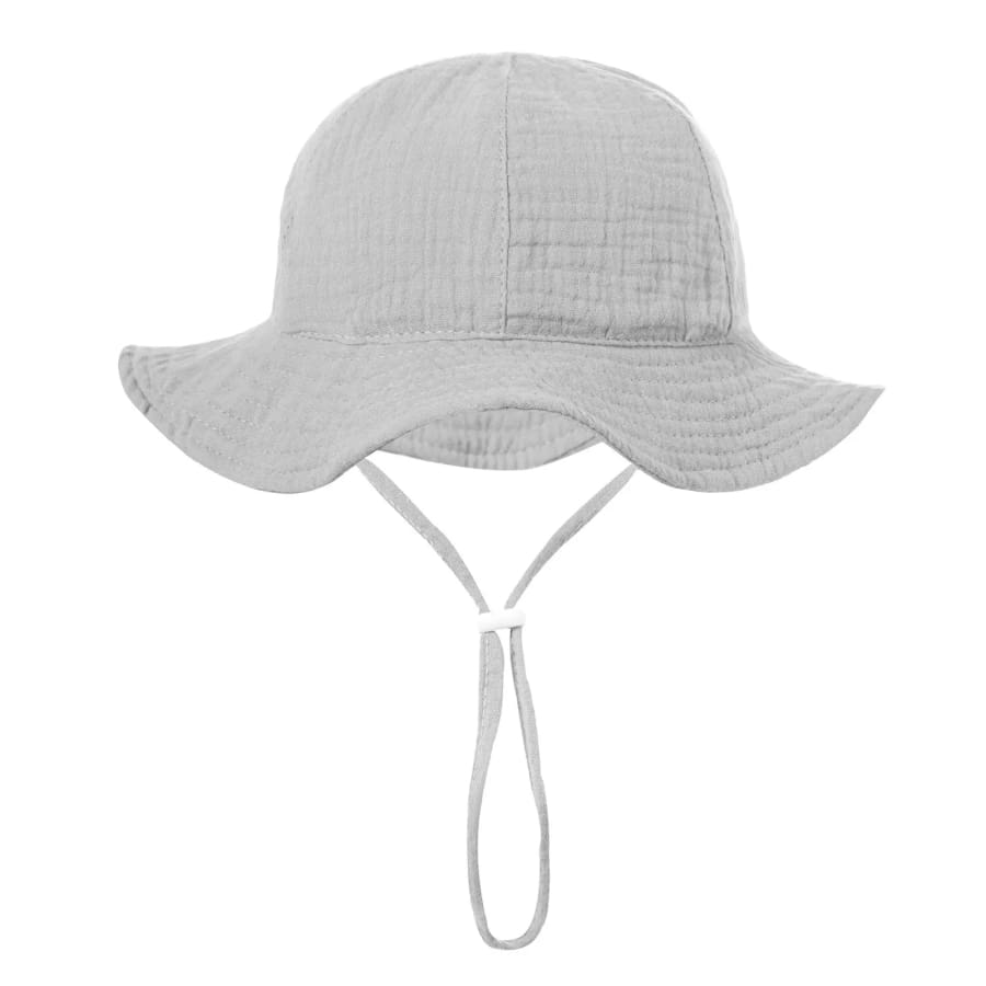 Muslin Bucket Sun Hat - Grey