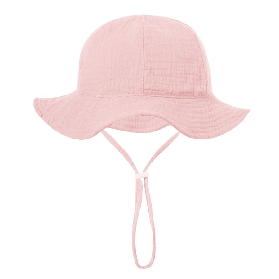 Muslin Bucket Sun Hat - Pastel Pink
