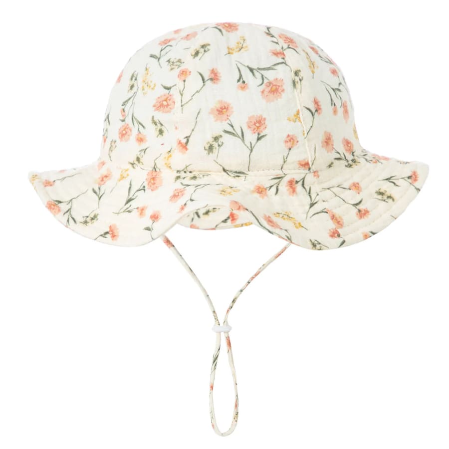 Muslin Bucket Sun Hat - Roses