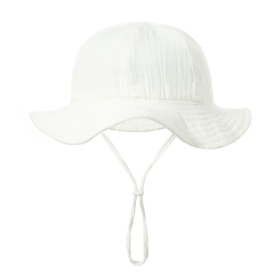 Muslin Bucket Sun Hat - Snow