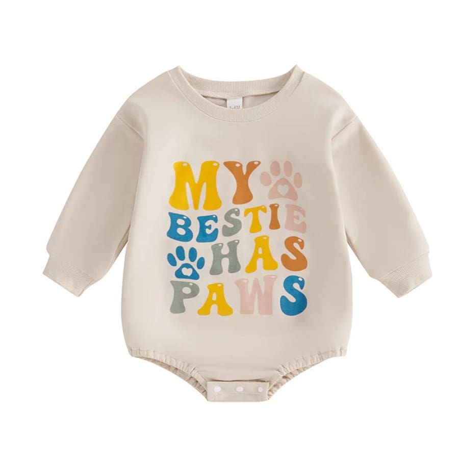 My Bestie Has Paws Romper - 0-3 Months