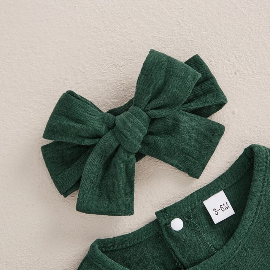 Myer Long Sleeve Flutter Romper - Earth