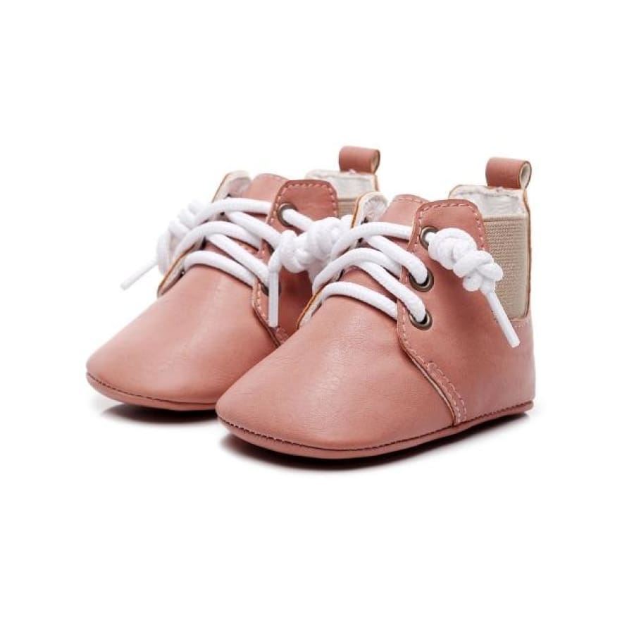 Twirly Faux Lace Up Pre Walker - Blush / 18 to 24 Months - Shoes shoes