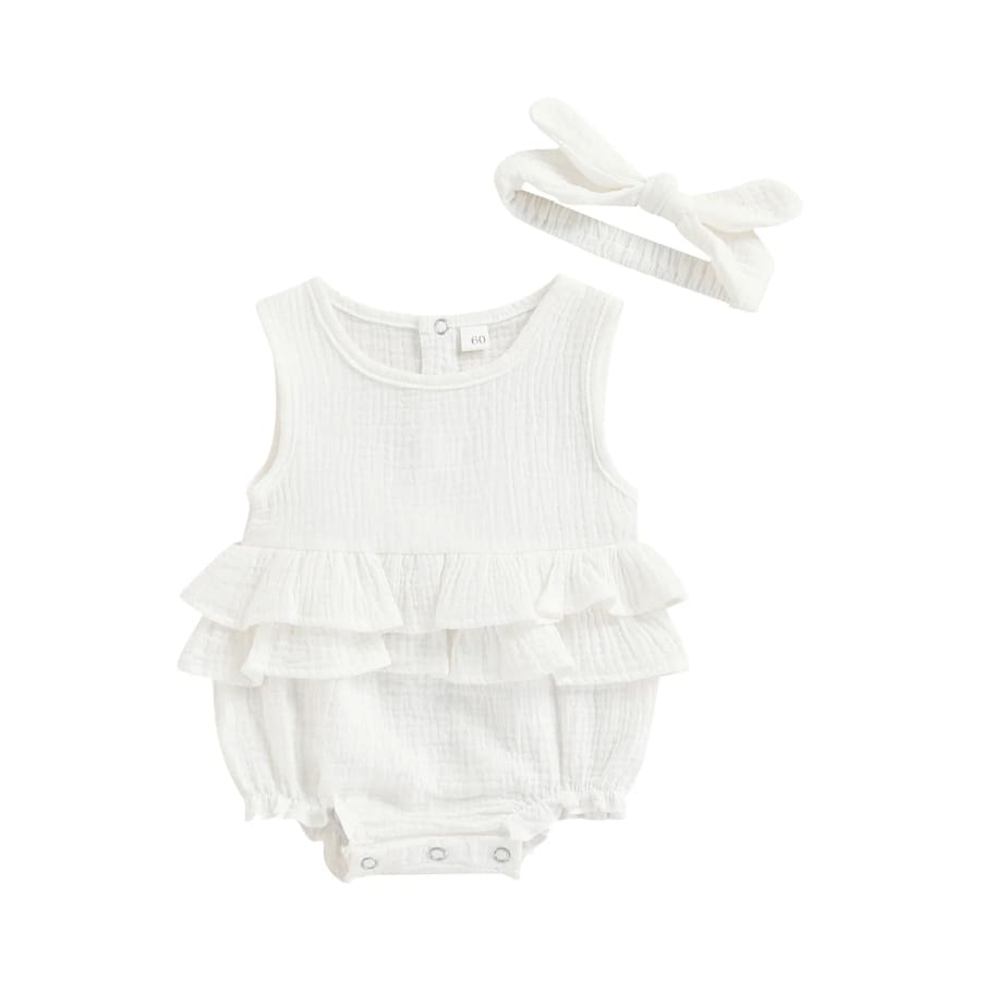 Nellie Bubble Romper - Snow - 0-3 Months