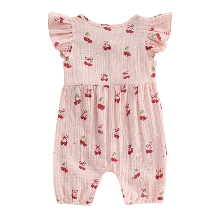 Nellie Cherrie Print Jumpsuit - Snow