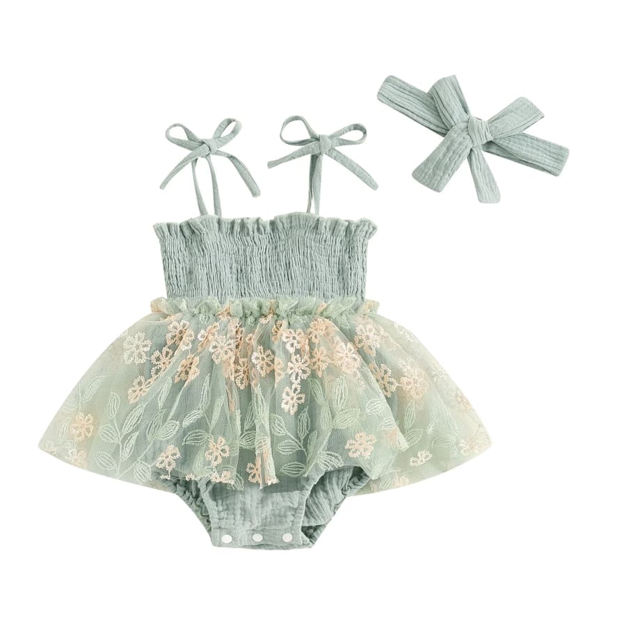 Nellie Floral Tutu Romper - Pink