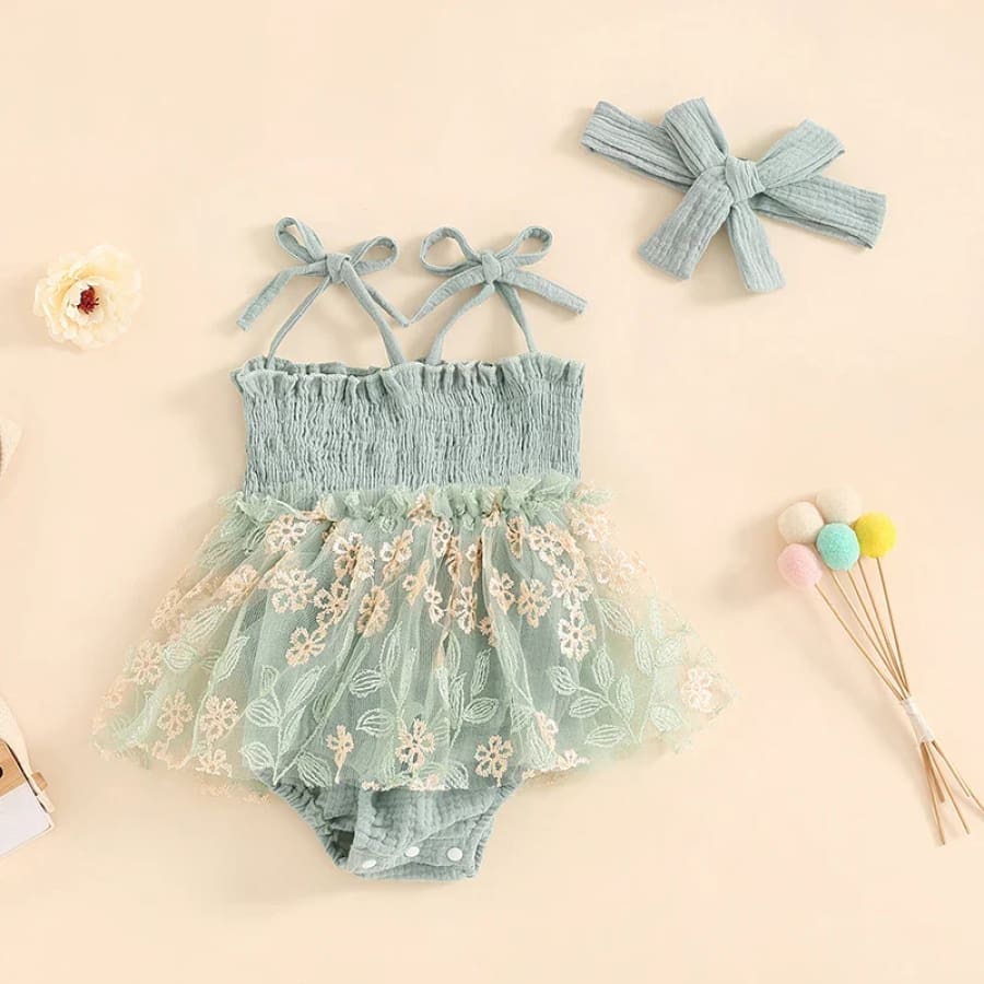 Nellie Floral Tutu Romper - Pink