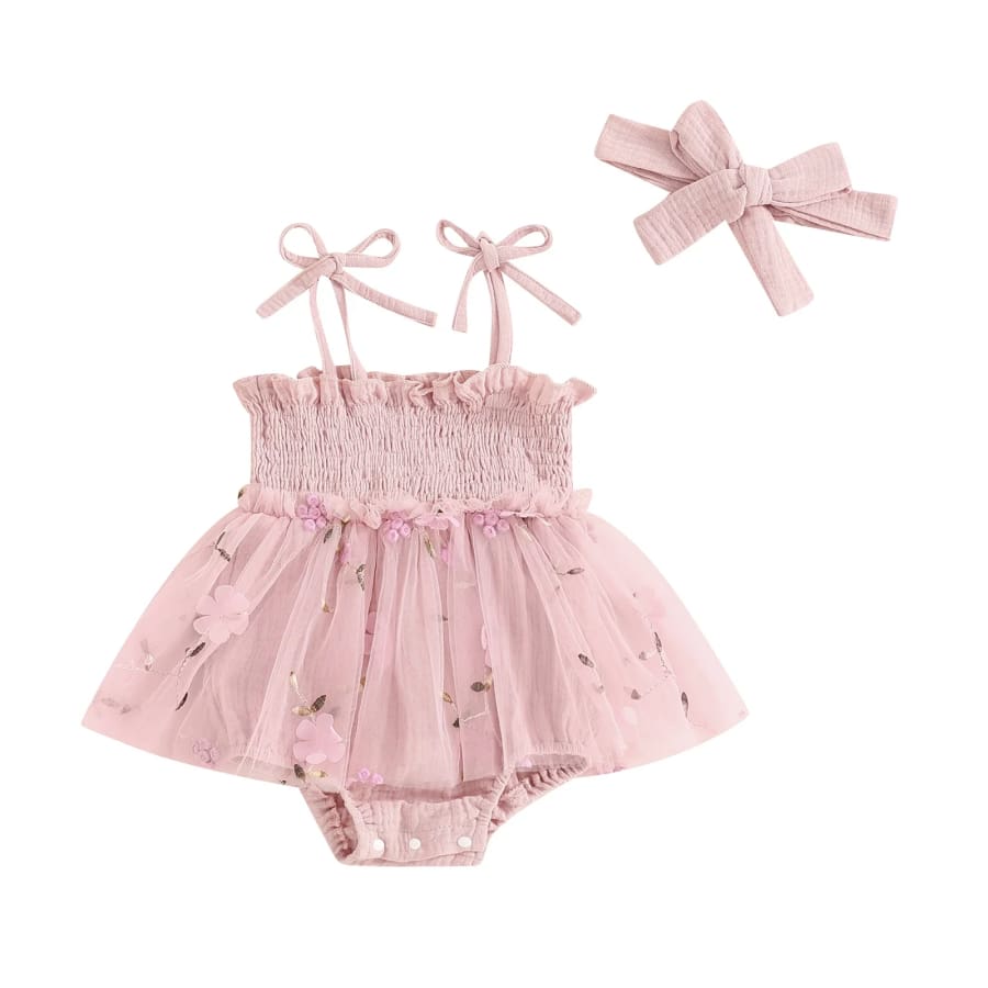 Nellie Floral Tutu Romper - Purple