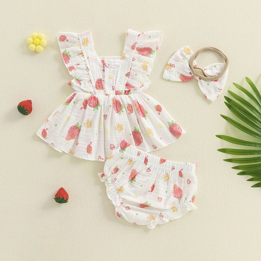 Nessa Babydoll Summer Set - Berries
