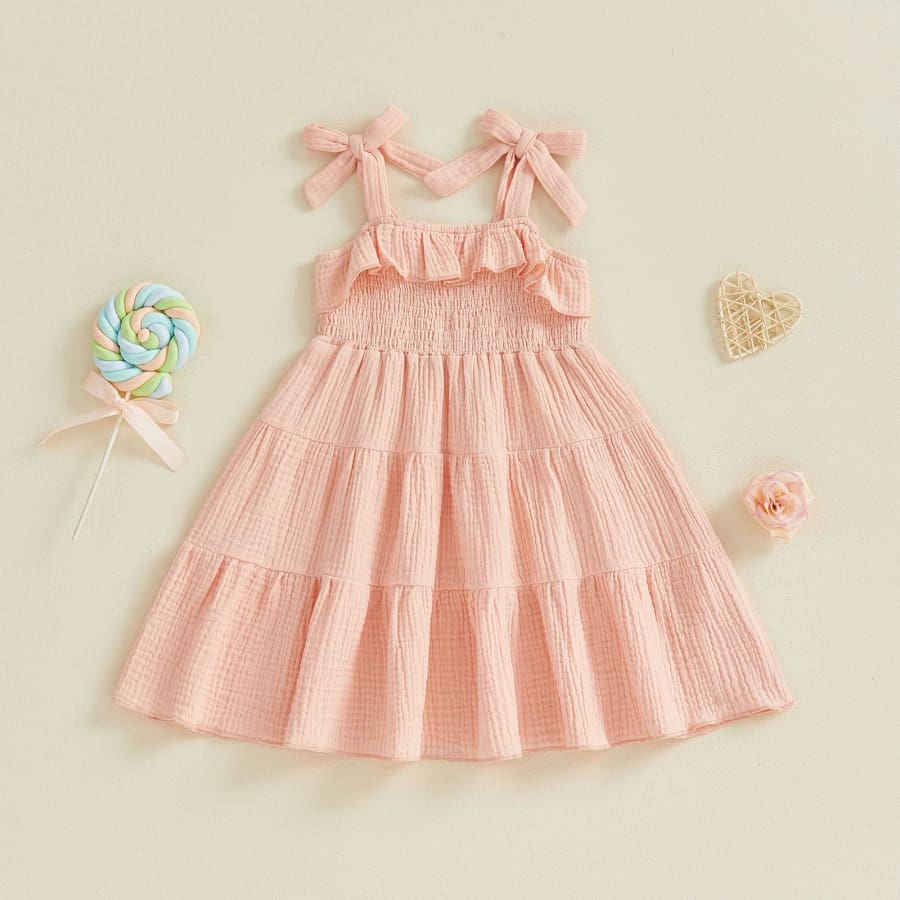 Nessa Tiered Summer Dress - Snow