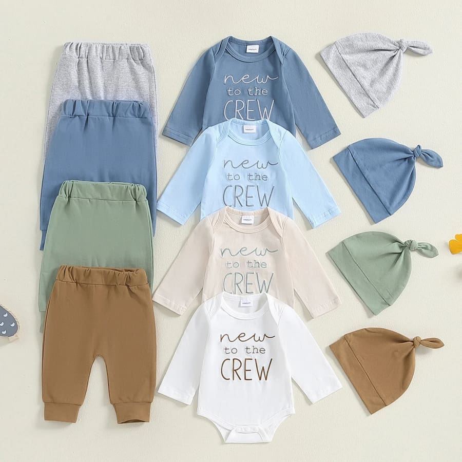 New to the Crew Beanie Set - B / 0-3M