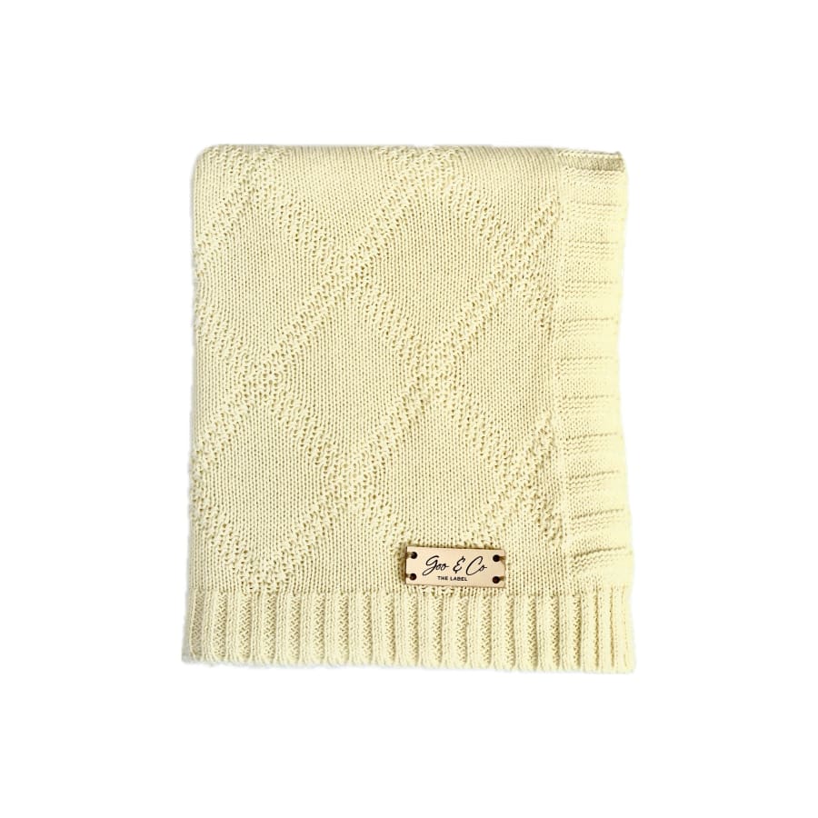 Nia Knit Blanket - Baby Cream