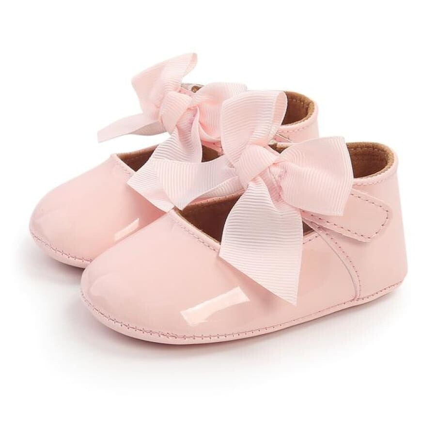 Nikki Soft Sole Princess Bow Shoes - Pink / 12-18 Months - Shoes shoes