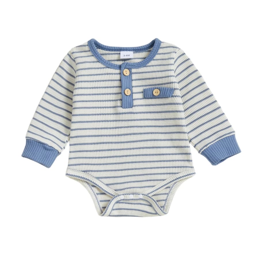 Oliver Striped Pocket Bodysuit Blue 3 Months