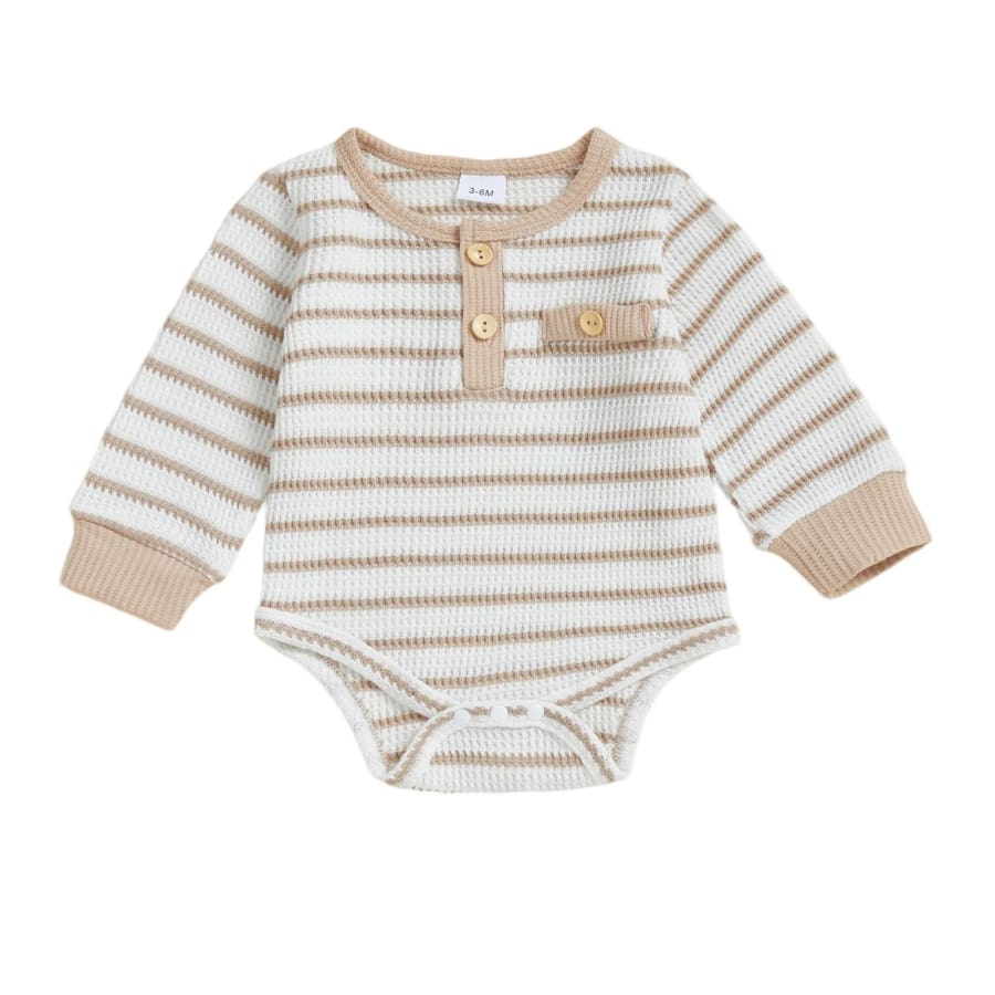Oliver Striped Pocket Bodysuit Natural 3 Months