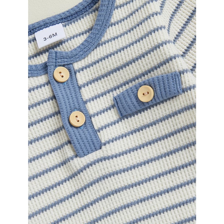Oliver Striped Pocket Bodysuit Seafoam