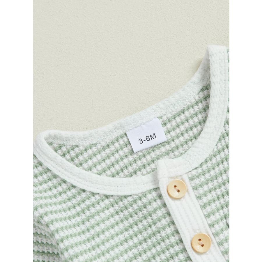 Oliver Striped Pocket Bodysuit Seafoam