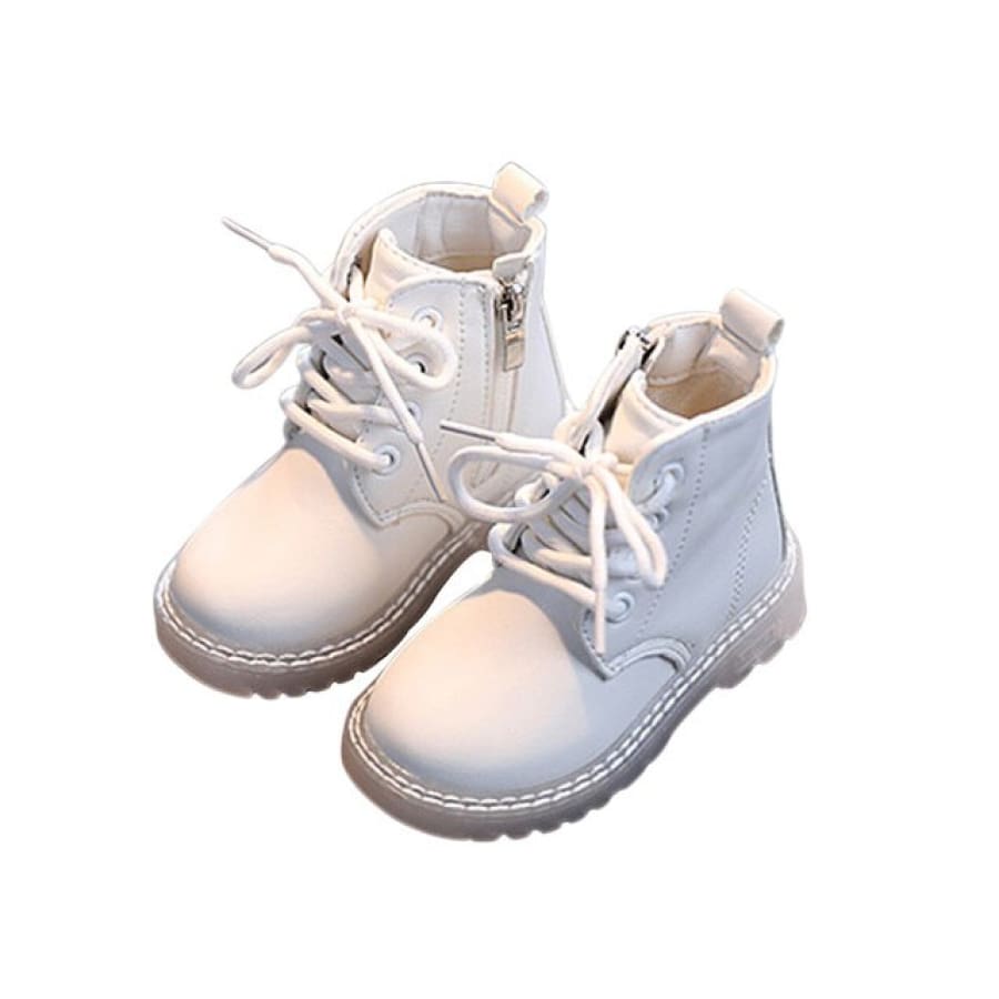 Ollie Lace Up Boots - Snow - Shoes