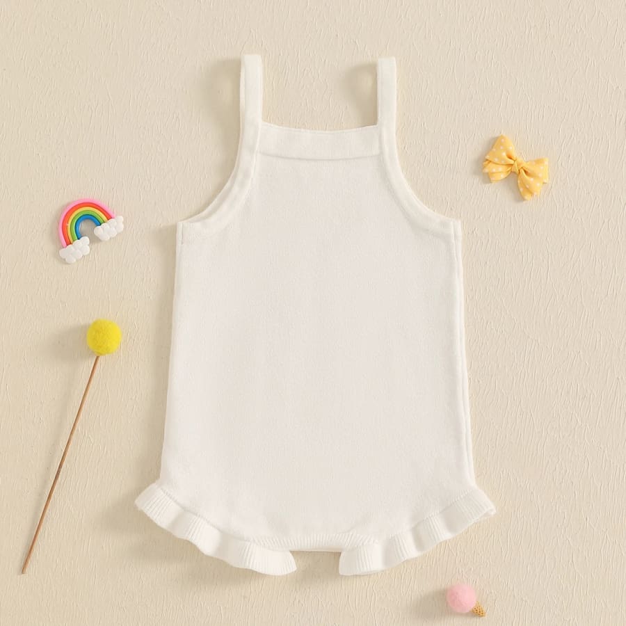 Pamela Bow Knit Romper - 0-3 Months