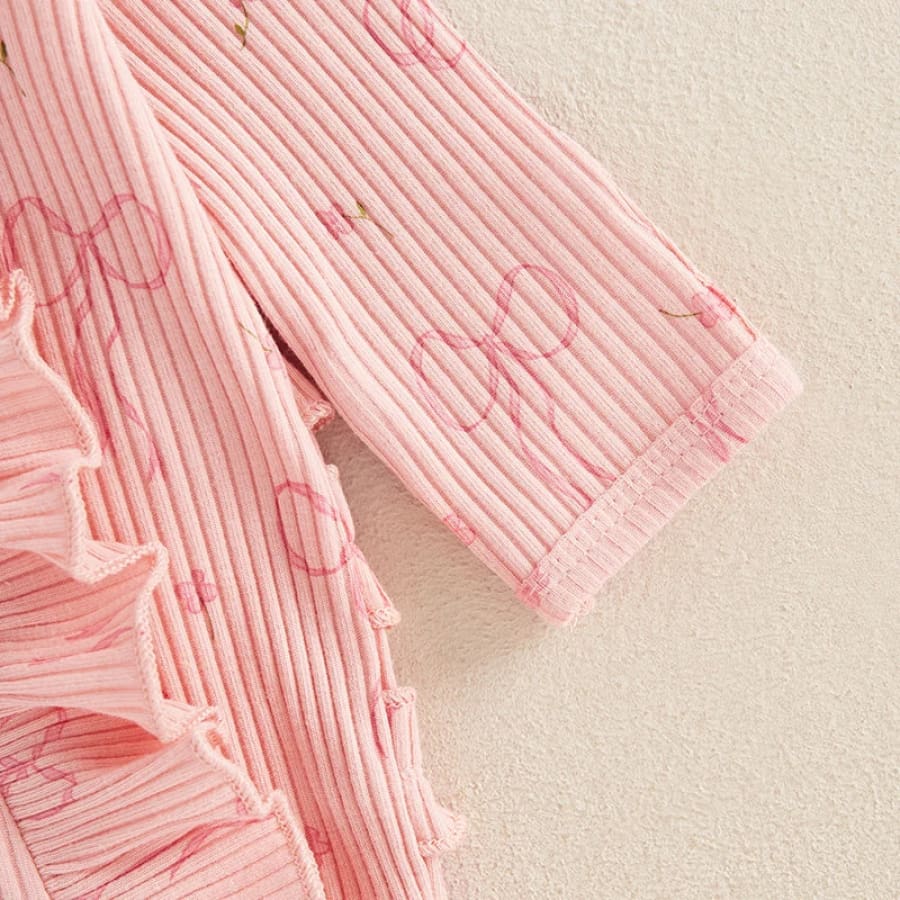 Penny Bows Jumpsuit - Pink - Newborn