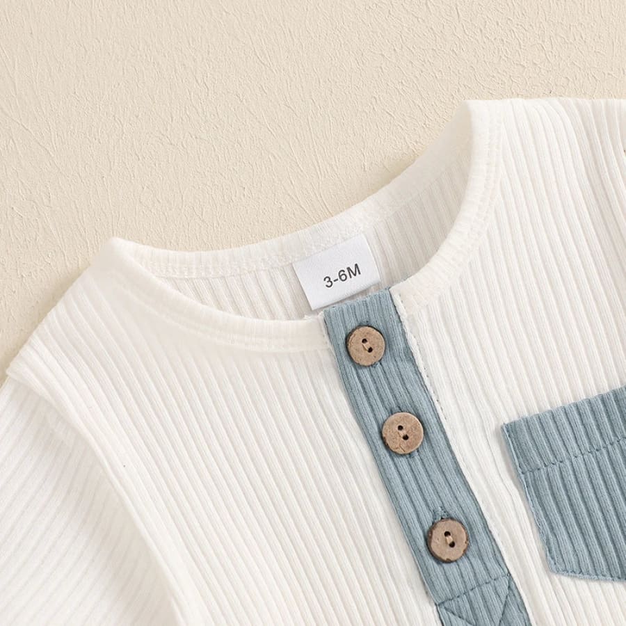 Peter Pocket Shortie Set - Blue - 0-3 Months