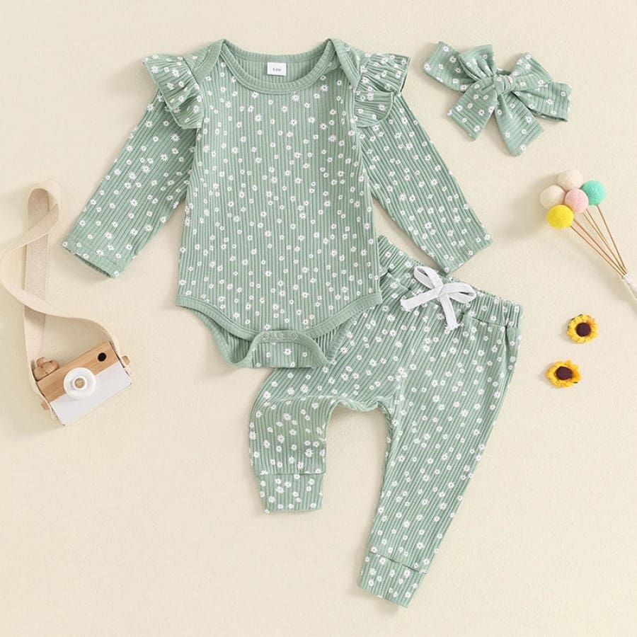 Petunia Floral Trackie Set - Coffee