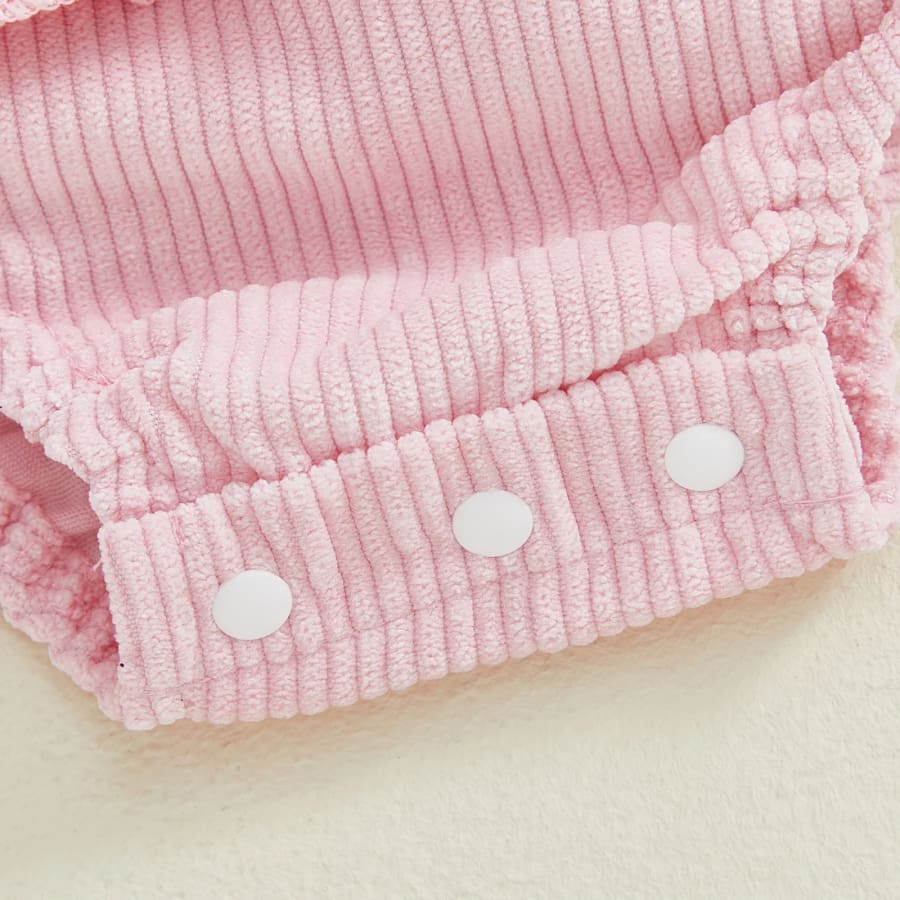 Polly Flutter Romper - Pink